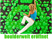 Boulderwelt München: Größte Boulderhalle der Welt eröffnet am 11. Juli 2010 direkt hinter dem Münchner Ostbahnhof. Am 10.07. bereit Wettbewerb "Day of the Boulder" (Foto: boulderwelt)